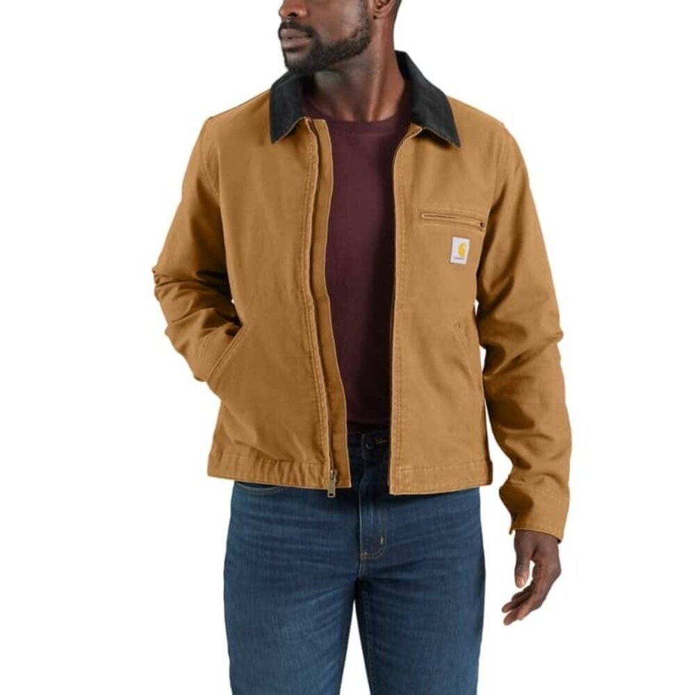 Carhartt Men's Rugged Flex Relaxed Fit Duck Detroit Jacket | Black | 3XL OJ6234 - Picture 9 of 11